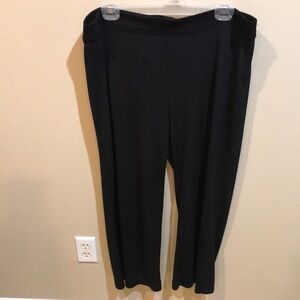 Dana Buchman Signature Black Pull On Elastic Waist Wide Leg Dress Pants-Size L